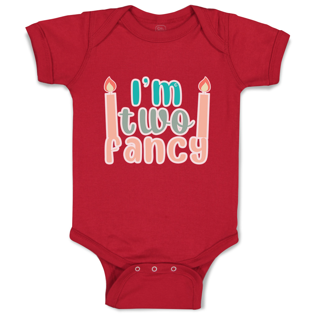 Baby Bodysuit I Am 2 Fancy Candles Funny Cotton Boy & Girl Baby Clothes - Picture 6 of 21