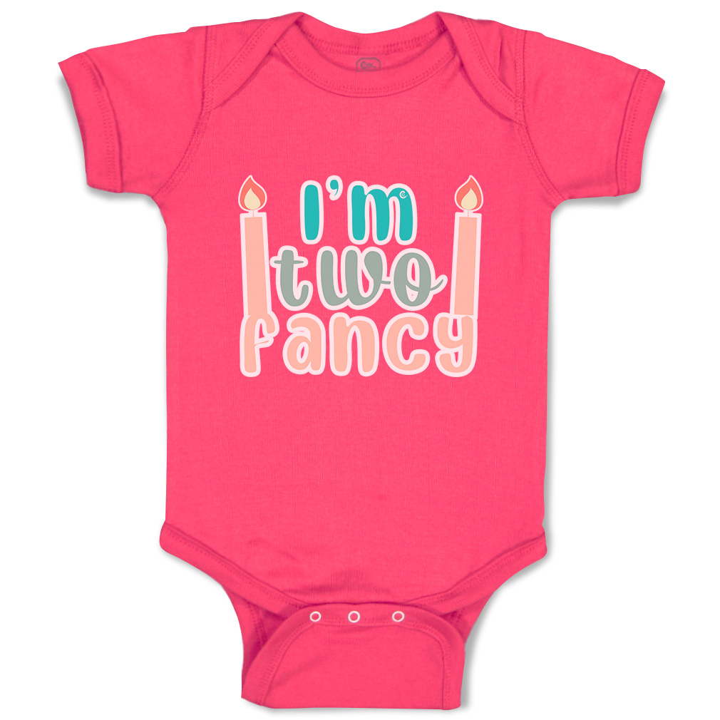 Baby Bodysuit I Am 2 Fancy Candles Funny Cotton Boy & Girl Baby Clothes - Picture 7 of 21