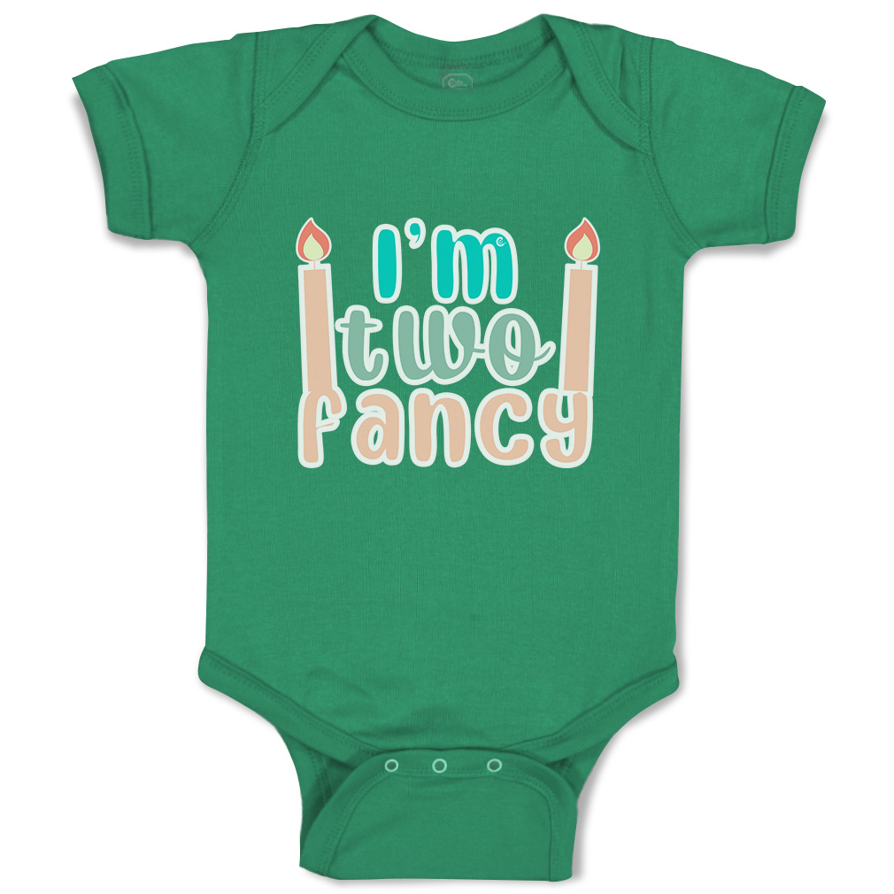 Baby Bodysuit I Am 2 Fancy Candles Funny Cotton Boy & Girl Baby Clothes - Picture 8 of 21