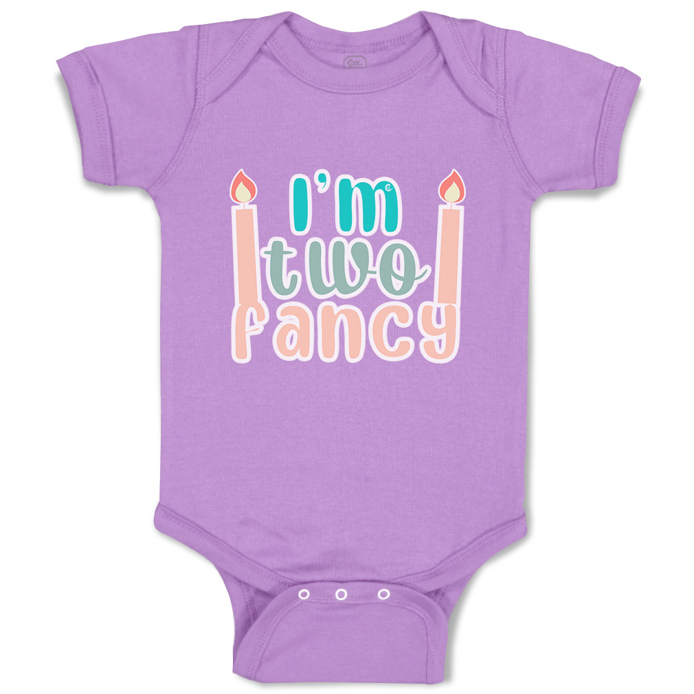Baby Bodysuit I Am 2 Fancy Candles Funny Cotton Boy & Girl Baby Clothes - Picture 9 of 21