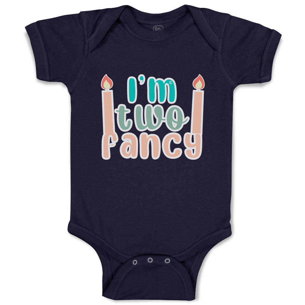Baby Bodysuit I Am 2 Fancy Candles Funny Cotton Boy & Girl Baby Clothes - Picture 11 of 21