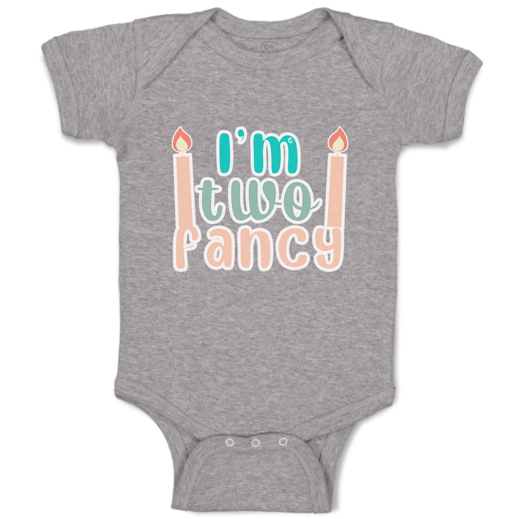 Baby Bodysuit I Am 2 Fancy Candles Funny Cotton Boy & Girl Baby Clothes - Picture 12 of 21