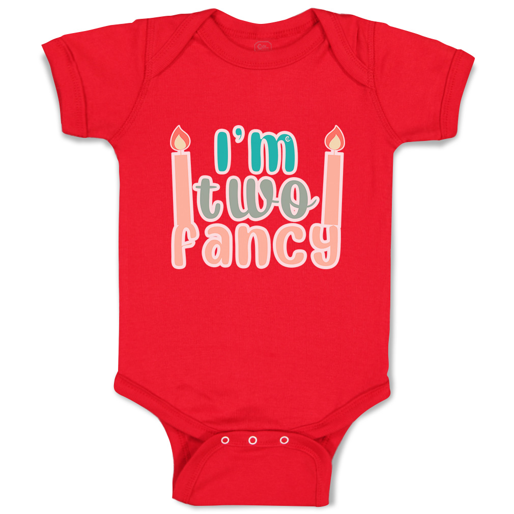 Baby Bodysuit I Am 2 Fancy Candles Funny Cotton Boy & Girl Baby Clothes - Picture 14 of 21