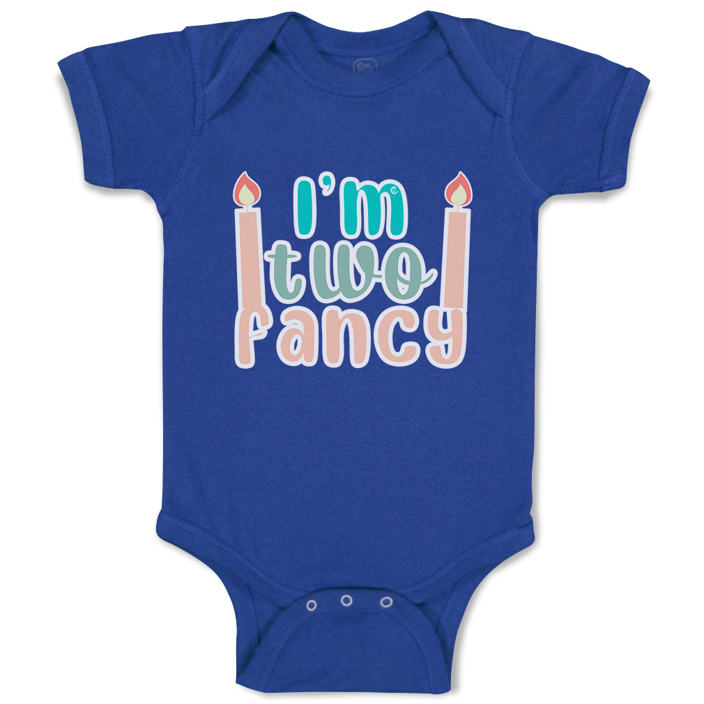 Baby Bodysuit I Am 2 Fancy Candles Funny Cotton Boy & Girl Baby Clothes - Picture 15 of 21