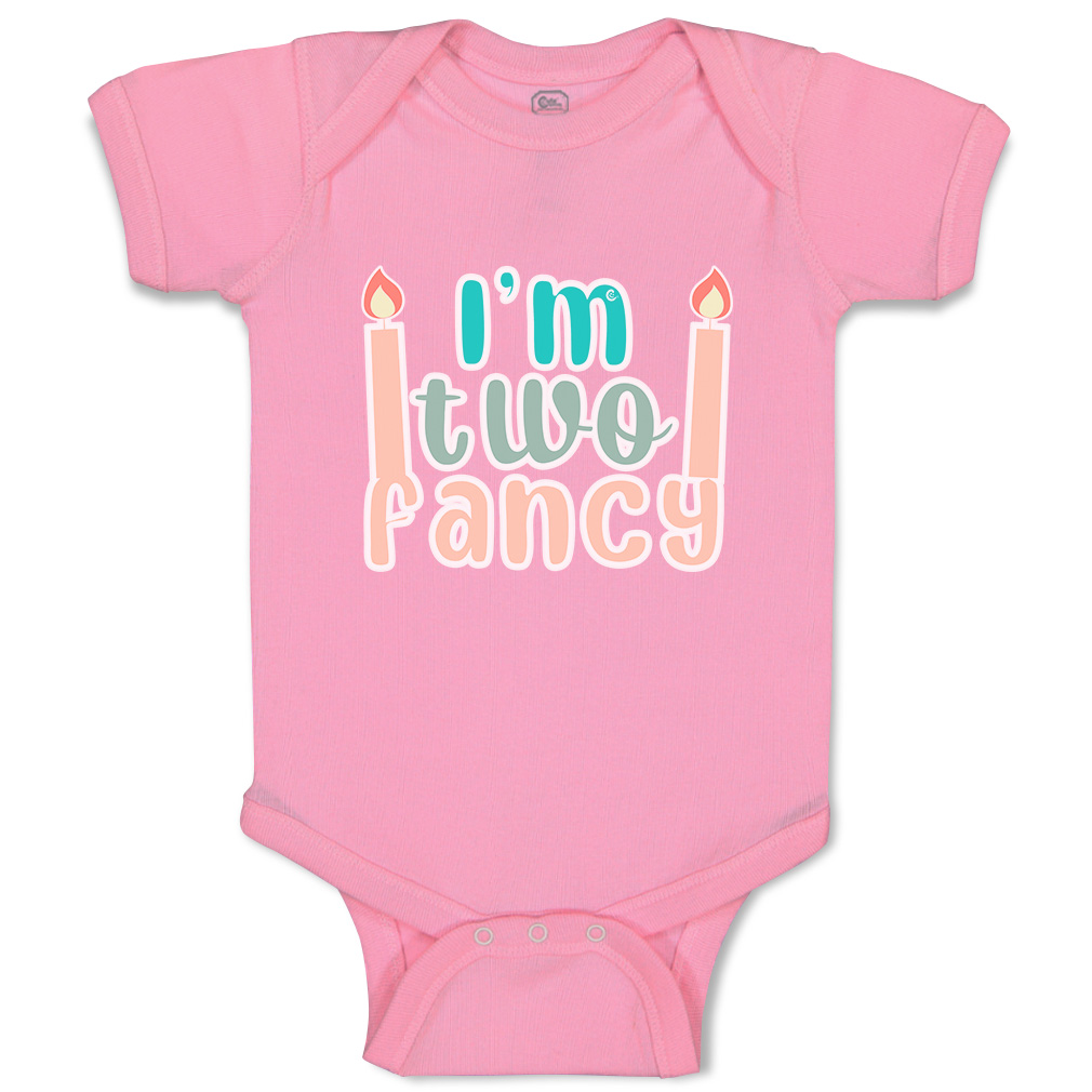Baby Bodysuit I Am 2 Fancy Candles Funny Cotton Boy & Girl Baby Clothes - Picture 16 of 21
