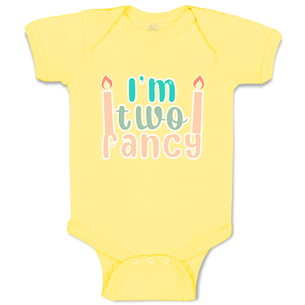 Baby Bodysuit I Am 2 Fancy Candles Funny Cotton Boy & Girl Baby Clothes - Picture 18 of 21