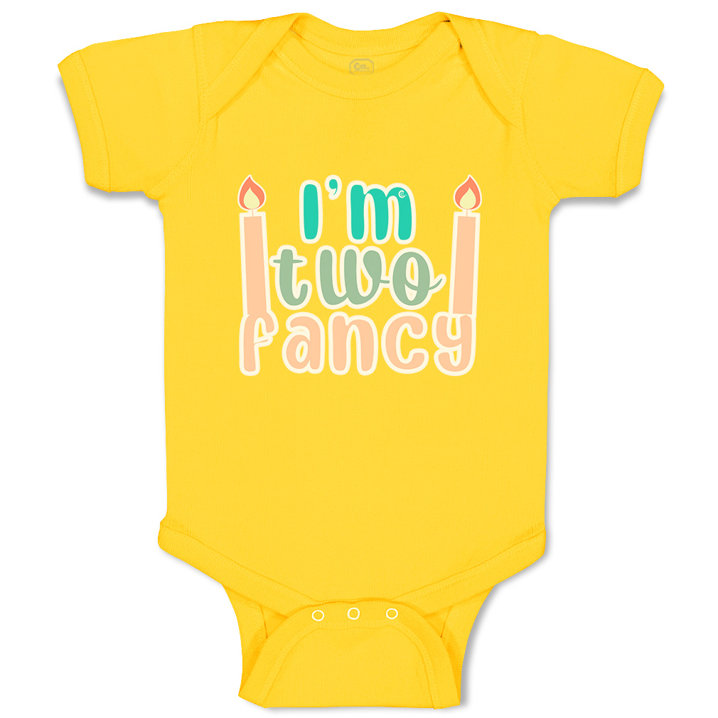 Baby Bodysuit I Am 2 Fancy Candles Funny Cotton Boy & Girl Baby Clothes - Picture 19 of 21