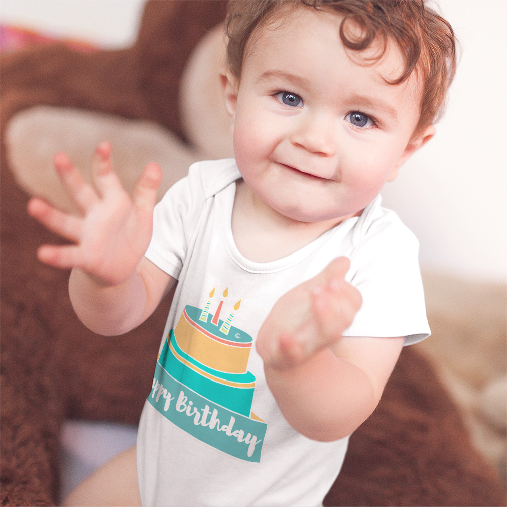 Baby Bodysuit Happy Birthday Cakes Funny Cotton Boy & Girl Baby Clothes - Picture 2 of 21
