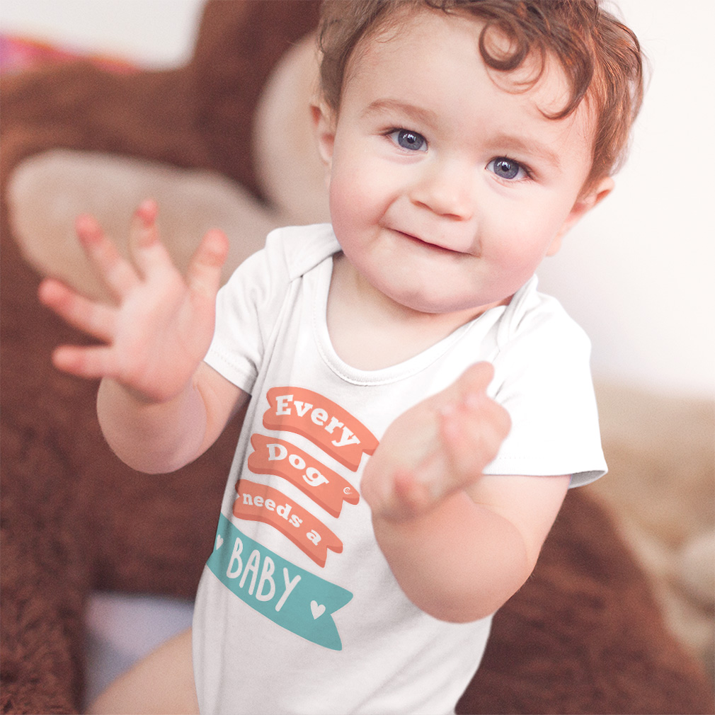 Baby Bodysuit Every Dog Needs A Baby Heart Funny Cotton Boy & Girl Baby Clothes